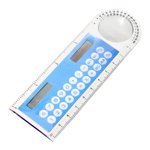 EARKITY Règle multifonctionnelle, 3 en 1 Calculatrices, Mini Calculatrice de base de poche avec loupe, calculatrice de règle transparente solaire, calculateur de bureau numérique pour les enfants fournitures scolaires de base