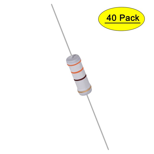 Unique Bargains 330 Ohm 3W ±5% Tolerance Axile Lead Metal Oxide Film Resistor 40 Count