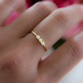 thumbnail image 2 of Opal Ring Opal Stacking Ring White Opal Ring Three Stone Opal Ring Dainty Ring, 2 of 6