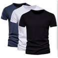 thumbnail image 1 of Besolor 3 Pack Men's Summer Shirts Big and Talls Short Sleeve Basic Tees Round Neck Athletic Workout Tee Tops, 1 of 2