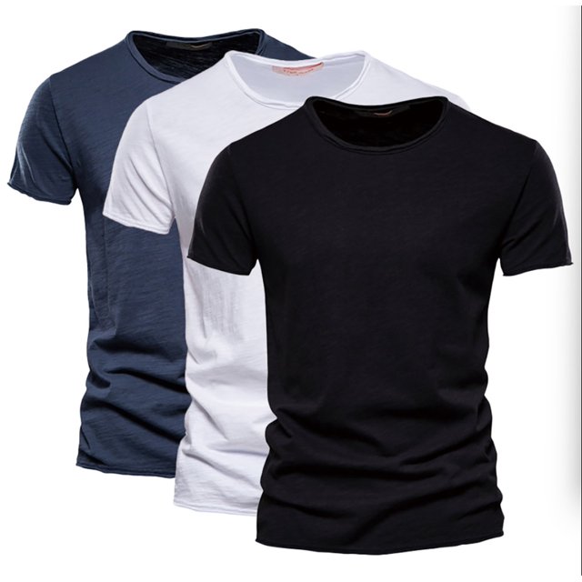 Besolor 3 Pack Men's Summer Shirts Big and Talls Short Sleeve Basic Tees Round Neck Athletic Workout Tee Tops