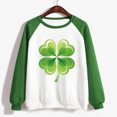 thumbnail image 4 of QIPOPIQ T-Shirts à Manches Longues à Col Rond pour Femmes T-Shirts de la Saint-Patrick T-Shirts Amples pour Dames T-Shirt Imprimé Shamrock T-Shirt Vert Chanceux Haut T-Shirt à Col Rond Saint Patricks T-Shirts de Fête Offres, 4 of 4