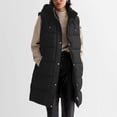 thumbnail image 2 of LOVZFMLL Winter Jackets for Women, Long Sleeveless Puffer Vest with Hood and Pockets, 2 of 4