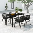 thumbnail image 1 of vidaXL 5 Piece Garden Dining Set Black, 1 of 4