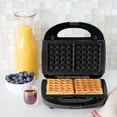 thumbnail image 2 of Mainstays 2 Slice Removable Plates Waffle and Sandwich Maker, Ceramic Nonstick, 750 Watts, 2 of 6