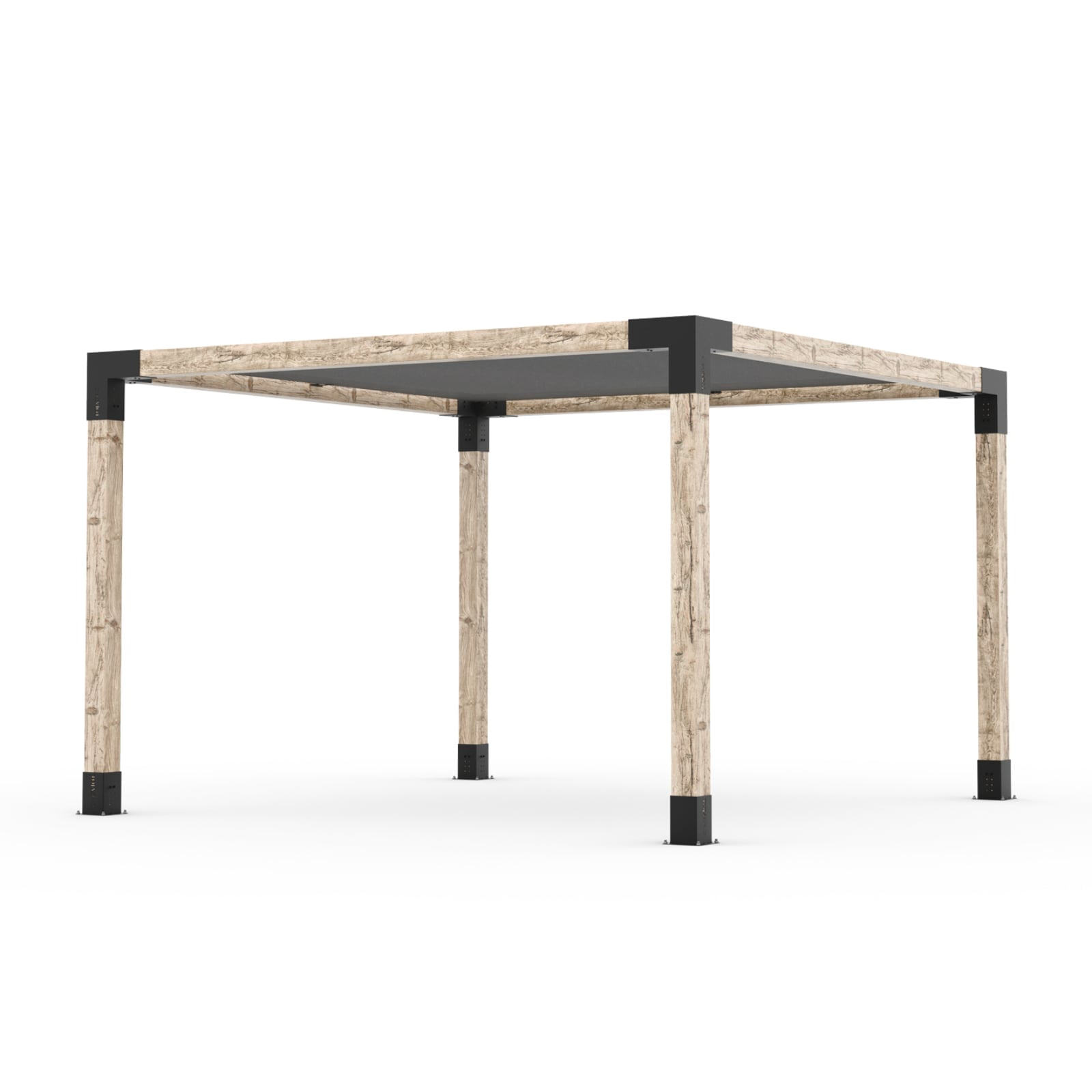 Toja 8' X 12' Pergola Kit With Shade Sail For 6X6 Wood Posts
