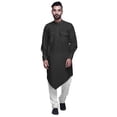 thumbnail image 1 of Atasi Kurta Asymétrique Chemise Décontractée Boutonnée Coton Kurta Décontractée Homme, 1 of 5