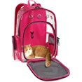 thumbnail image 1 of ORUYROP Pet Cat Dog Backpack Carrier Travel Hiking Mesh Front Dog Backpack Carrier for Cat Rabbit Small Animal Breathable Clear Lightweight Pet Backpack for Outdoor Walking, 1 of 7