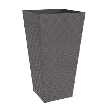 TierraVerde Avondale Lattice Planter Charcoal 24" H
