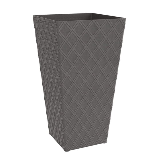 TierraVerde Avondale Lattice Planter Charcoal 24" H
