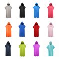 thumbnail image 3 of Yingyy Bathrobe Windproof Fast Drying Replacement Short Sleeve Men Drying Thermal Women Hooded Solid Color Beach Seaside Pool Swimming Robe Peach Red, 3 of 9
