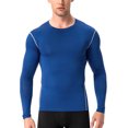 thumbnail image 1 of Innerwin Hauts de Musculation à Manches Longues T-Shirt de Sport pour Hommes Couche de Base de Gym Chandails de Compression Décontractés Bleu 3TG, 1 of 3