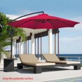 thumbnail image 4 of ziyahi Umbrella Canopy Polyester Without Stand Solid Color Replacement Rainproof Waterproof Cloth for Courtyard Garden Patio Yard Red, 4 of 7