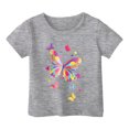 thumbnail image 1 of TZEWGL Tops For Toddler Graphic Print Round Neck Loose Short Sleeve Clothing For Infnants size 2-3T, 1 of 4