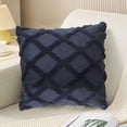 thumbnail image 1 of TACILIP Home Decor, Scandinavia-Style Fluff Long Striped Pillowcase Geometric Winter Cushion Cover Sofa Backrest Cover, 1 of 6