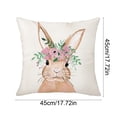 thumbnail image 3 of Fasiaou Colorful Easter Rabbit Print Pillow Cases for Decorative Couch Cushions and Seasonal Home Living Room Updates,D, 3 of 6