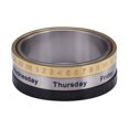 thumbnail image 4 of Stainless Steel Rotating Ring Roman men ring Numerals Three Colors Year Month Day Calendar Men Jewelry, 4 of 7