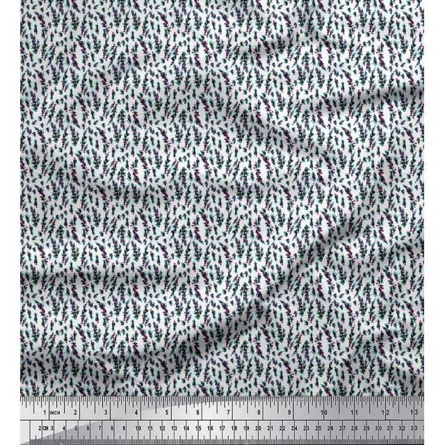 Soimoi Velvet Fabric Floral Shirting Decor Fabric Printed Yard 58 Inch Wide