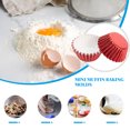 thumbnail image 2 of 100 Pieces Cupcake Paper Liners Mini Non-Stick Non-Stick Muffin Muffin Baking Molds DIY Pastry Chocolate Home Kitchen Bakeware, Red, 2 of 7