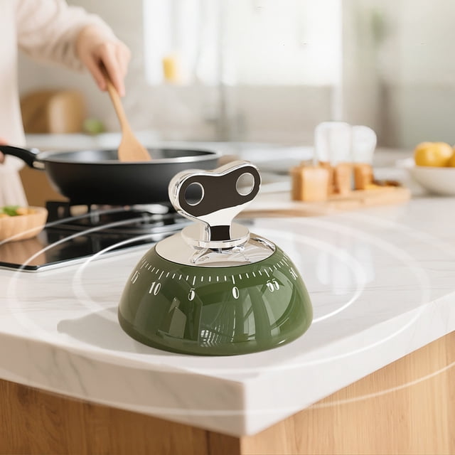 Magnetic Kitchen Timer, Mechanical Countdown Timer with Magnet, Sturdy ABS Timer for Refrigerator Oven Baking Cooking