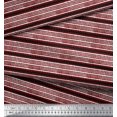 thumbnail image 2 of Soimoi Poly Georgette Fabric Stripe Block Printed Craft Fabric by The Yard 52 Inch Wide, 2 of 3