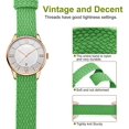 thumbnail image 2 of Bracelet Unisexe en Nylon Perlon avec Boucle Argentée en Acier Inoxydable, Vert, 18 mm, 2 of 6