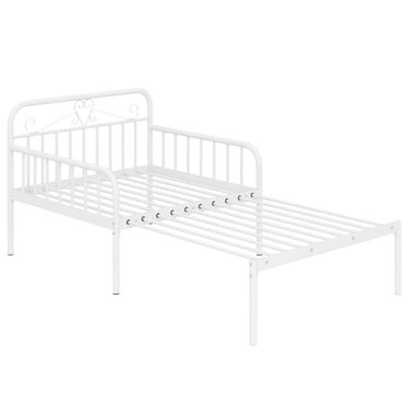 Costway Metal Daybed Extendable Daybed to Twin Size Bed Heavy Duty Slats Support Sofa Bed White