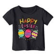 thumbnail image 1 of MIASHUI T-Shirt Drôle pour Enfants Lapin Filles Garçons Pâques Manches Courtes Col Rond Tee, Noir, 4-5 Ans, 1 of 4