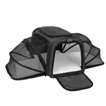 Cat Carrier, Breathable Mesh Multipurpose Pet Travel Carrier  For Travel Gray, Blue Edge,Black, White Edge,Black, Black Edge