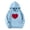 Blue, variant on Milgrthf Girls Heart Patch Hoodies Sweatshirts Heavyweight Long Sleeve Crew Neck Hooded Pullover for Tween Girl White 3 Years