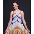 thumbnail image 4 of Bimba Robe Midi Imprimée Teinture sur Nœuds pour Femmes, Bretelles Spaghetti, Tenue de Plage, Taille TTG, 4 of 5