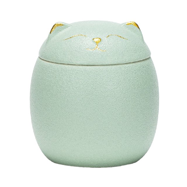 Transemion Elegant Ceramic Canisters Wide Application Sturdy And Durable Large Capacity Portable Moisture-proof green 500ml 1Set