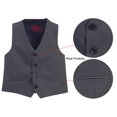 thumbnail image 4 of Gioberti Gilet de Complet Formel à 4 Boutons pour Garçon, Charbon, Taille 7, 4 of 4
