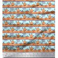 thumbnail image 1 of Soimoi Velvet Fabric Spider Web & Pumpkin Halloween Decor Fabric Printed Yard 58 Inch Wide, 1 of 3