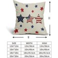 thumbnail image 2 of Housses de Coussin Patriotiques du 4 Juillet 20x20 Pouces Ensemble de 2 Memorial Day Drapeau des États-Unis Bleu Rouge Étoiles et Rayures Taies Décoratives d'Oreiller Housse de Coussin Carrée en Lin pour l'Extérieur Déco de Ferme pour Sofa Canapé Lit, 2 of 6
