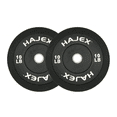 thumbnail image 3 of HAJEX Olympic Rubber Bumper Plates Set 2 inch - 190LB Set - ( 10LB, 15LB, 25LB, & 45LB), 3 of 6