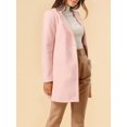 thumbnail image 3 of INSPIRE CHIC Women's Long Sleeves Button Closure Outerwear Mid Length Overcoat, 3 of 6