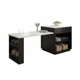 thumbnail image 2 of Homy Casa Kitchen Island with Extendable Dining Table and Storage Shelves, 2 of 6