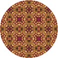 thumbnail image 1 of Ahgly Company Tapis d'Intérieur Ronds Transitionnels Orange Lavables à la Machine, 8 Pieds Rond, 1 of 7