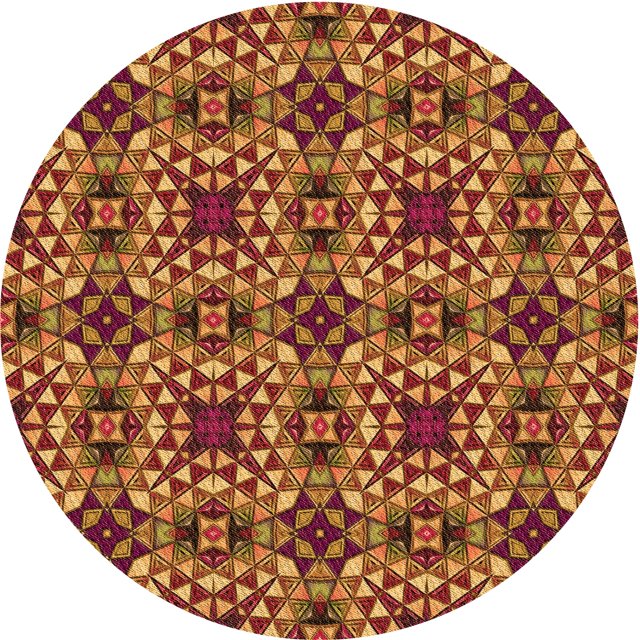 Ahgly Company Tapis d'Intérieur Ronds Transitionnels Orange Lavables à la Machine, 8 Pieds Rond