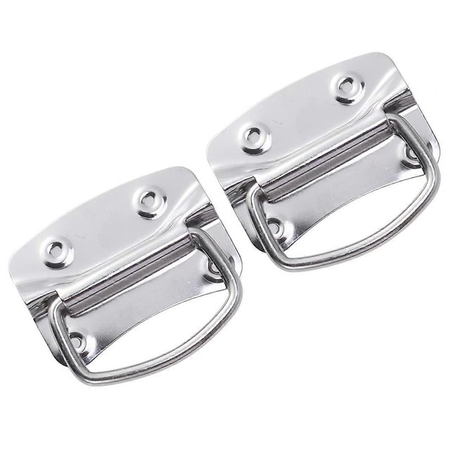 Kovo 2 Pcs Poignées en Acier Inoxydable Poignées de Coffre Robustes pour Boîte à Outils Porte