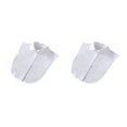 thumbnail image 3 of QualitChoice Simple Design Solid Color False Collar Formal Fashion Chiffon Fake Half Shirt Decorative Detachable Lapel Clothing Decor White Round 2PCS, 3 of 6