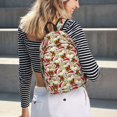 thumbnail image 5 of Vsdgher Christmas Hat bear Print Canvas Backpack Travel Rucksack Unisex Knapsack 15.7/17.7Inch Laptop Backpack for Work,College-Small, 5 of 5