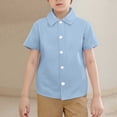 thumbnail image 2 of Kids Girls Button Down Shirts Button Down Boys Graduation Shirts School Clothes 5-6 Years, 2 of 5
