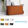 thumbnail image 4 of pitrice Storage Basket Leather Organizer Decorative Holder Box Stationery Green L, 4 of 6