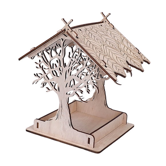 Small Squirrel Bird Feeders For The Outdoors Wooden Bird Feeder Stand Up & Birdhouse Pedestal Feeder with Roof Suction Hummingbird Feeder Window Heated Hummingbird Feeder with Feeder
