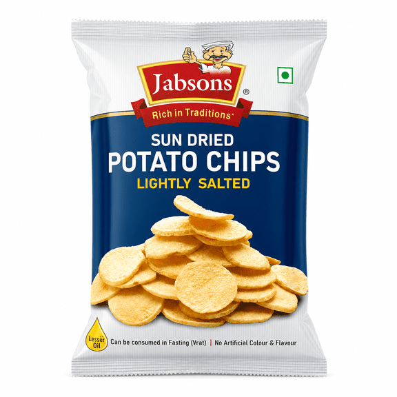 Jabsons Croustilles de Pommes de Terre Séchées au Soleil Légèrement Salées 110 g