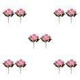 thumbnail image 1 of Youkk 2pcs Easy To Clean – Realistic Appearance – Artificial Flowers For Wedding rose red+ pink 5Set, 1 of 6