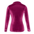 thumbnail image 5 of Plebaso Women's Velvet Long Sleeve Button down Shirts Fall Winter Tops Womens Dressy Blouses with Pockets, 5 of 5