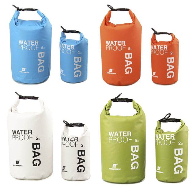 Sac Imperméable Sac Pochette Kayak Camping Rafting Camping Sac Imperméable Flottant 2 L Blanc